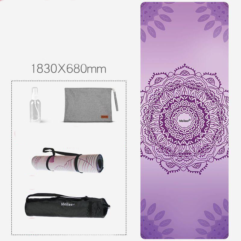 Tapis de yoga antidérapant en caoutchouc naturel – Motif paysage | Pratique à la maison – Édition Hiver