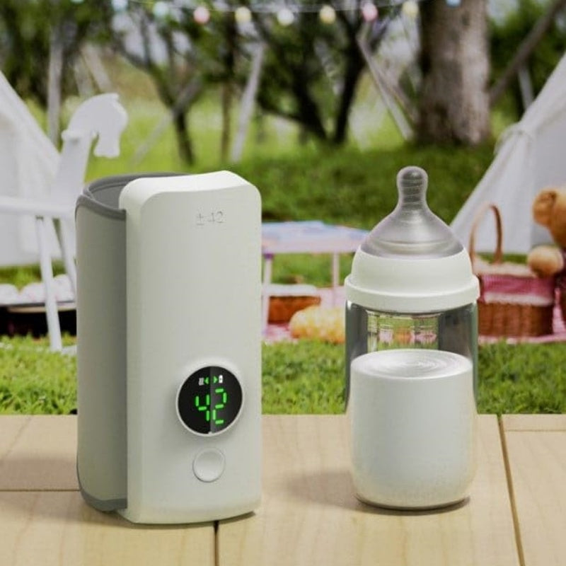 Chauffe-Biberon Portable Sans Fil - Chauffe en 3 minutes, Rechargeable USB