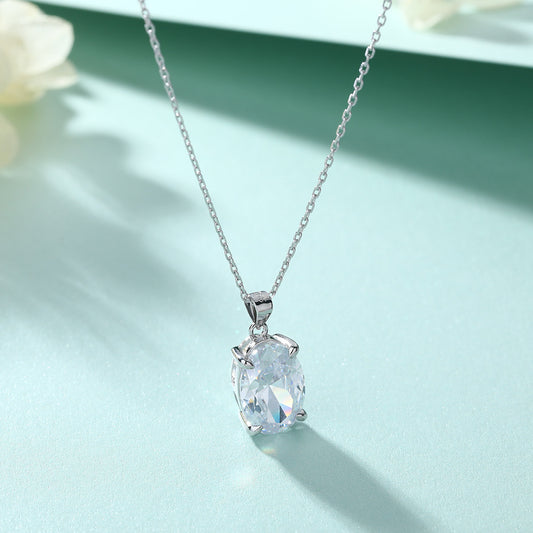 Collier pendentif ovale en pierre précieuse, boucles d'oreilles à tige pour femme